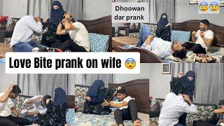 Love bite prank on wife Gone Extremely wrong|Horrible Reaction of wife |@SulyamWorld