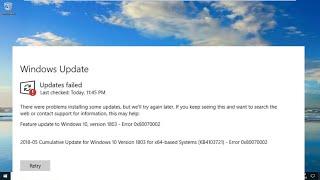 (محلول) خطأ Windows Update 0x80070002 | بسهولة!