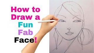 ️ How to Draw a Whimsical Face step by step (easy for beginners)!!!