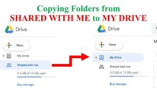 Copying FOLDER & Files from Shared With Me to MY DRIVE Folder
