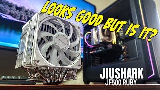 Jiushark JF500 Ruby White ARGB CPU Cooler – Beauty AND Beast?