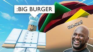(ADMIN POWERS) Roblox Cook Burgers: Biggest Burger *funny*