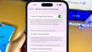 ANY iPhone How To Turn ON/OFF Sensor & Usage Data