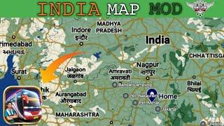 || INDIA MAP MOD || IN BUS SIMULATOR INDONESIA ||