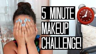 5 Minute Makeup Challenge! Pink Shadow and Lips! | samantha jane