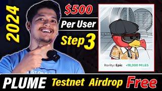 Free $500/User - Plume Network Testnet Airdrop Step 3  | $10M Funding Free Step By Step in 2024 