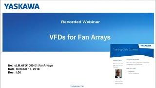 VFDs for Fan Arrays