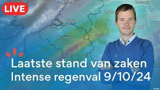 [LIVE] Laatste stand van zaken regenzone verbonden aan Kirk