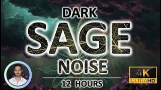 Dark Sage Sleep Noise for Rapid Deep Slumber | 12 Hours | BLACK SCREEN | Tinnitus & Anxiety Relief