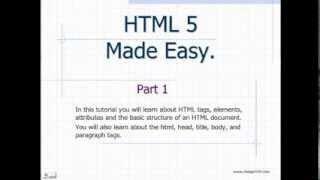 HTML 5 Made Easy - part 1