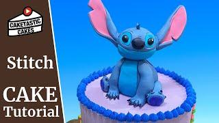 Stitch Gum Paste Figure and Simple Cake from Disney's Lilo and Stitch