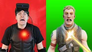 Fortnite VR But I Can Feel Pain.. (Haptic Suit)