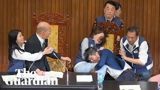 Fight breaks out in Taiwanese parliament over chamber reforms