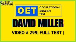 OET listening Test | David Miller  | OET 2.0 Online Classroom