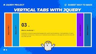 Vertical Tabs Using JQuery | Tabs | JQuery Project | #jquery