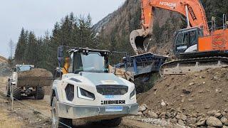 Kraftwerksbaustelle | Blasting  Rohstoff Aufbereitung  KLEEMANN Brecher - HITACHI - CAT - LIEBHERR