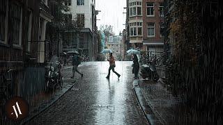 【4K UHD】Moody Rain Walk in Jordaan, Amsterdam #ASMR