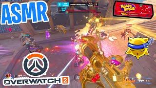 ASMR Gaming  Overwatch 2 Junkrat Ranked! Relaxing Gum Chewing  Controller Sounds + Whisper 