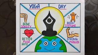 International Yoga Day Drawing / Yoga Day Drawing / Yoga Drawing / Yoga Poster Drawing
