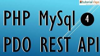 4. PHP MySql Restful API using PDO | Delete Section | PHP MySql Tutorial