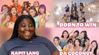 BINI - Da Coconut Nut +  Born To Win + Kapit Lang I Official Music Video | REACTION