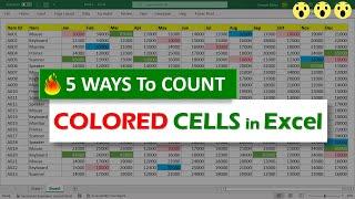  5 Ways To Count Colored Cells in Excel