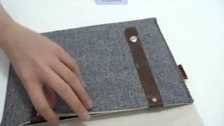 iPad Case | iPad Gray Vintage Wool Sleeve