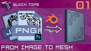 QUICK TIPS | Photoshop 2D Image To Blender 3D Mesh