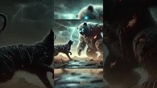 Giant Fighting Battle　#013 #shorts #aiimages #cat #ai #aicat #bear