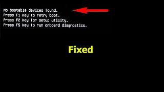 FIX: "No bootable device found" Error [ Easy Solutions ]