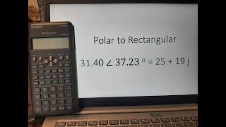 How to convert polar to rectangular using scientific calculator