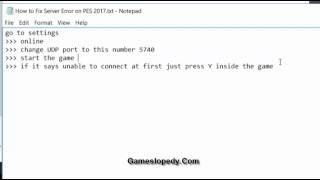 How to Fix Server Error on PES 2017 [Win 10,8,7]