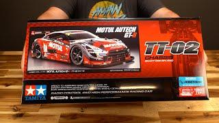 Tamiya Motul Autech GT-R TT-02 Unboxing (TAM58625-60A)