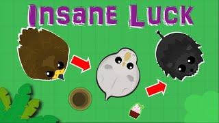 INSANE LUCK IN MOPE.IO - FROM GOLDEN EAGLE TO WHITE RHINO - Mope.io Lucky Moments