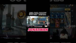  JONATHAN 50 RP MAX OUT || JONATHAN MAXOUT NEW RP || #short #shorts #youtubeshorts