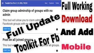 New Update | Toolkit For Facebook Android 2020 | Toolkit For Fb | How To Use Toolkit On Mobile