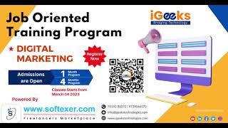 i Geeks Technologies | Job Oriented Training Program | Digital Marketing | Contact Now: 7019280372