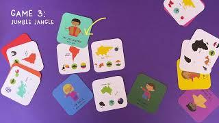 Buddy Jumble! 1 small box, 3 games, 60 flashcards