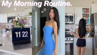 My Morning Routine | Skincare, life + mental health update, and content creating⋆｡˚