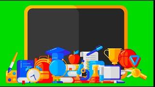 Animated school blackboard for Educational video blackboard-Free Green Screen