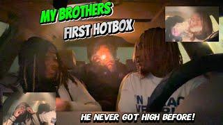 My Brother first Hotbox!(He was too high)