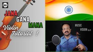 Jana Gana Mana | National Anthem | Violin Tutorial |Sundar mudappallur | Easy Method |