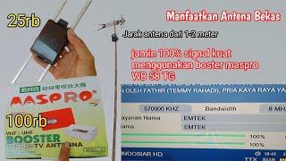 Cara Memasang Antena dan Boster Yang Benar Untuk Tv Digital Jarak 45 KM - 100 KM