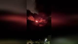 Incendio in autostrada (A26) a Voltri