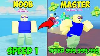 Becoming The Fastest Noob In Roblox