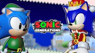 Sonic Generations 3DS: Festive Green Hill and Christmas Skins