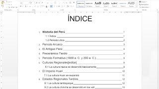 How to make an automatic index for theses, monographs and projects in word