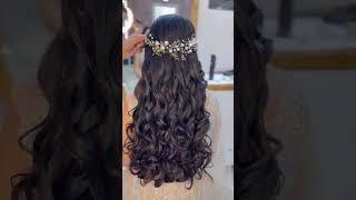 Cute bride hairstyle || wedding hairstyles || hair tutorial || hair accessories #shorts