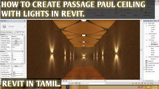 How to create passage False ceiling with lighting Revit in tamil.