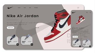 How To Make E-commerce Website using HTML, CSS & JavaScript | Nike Website.